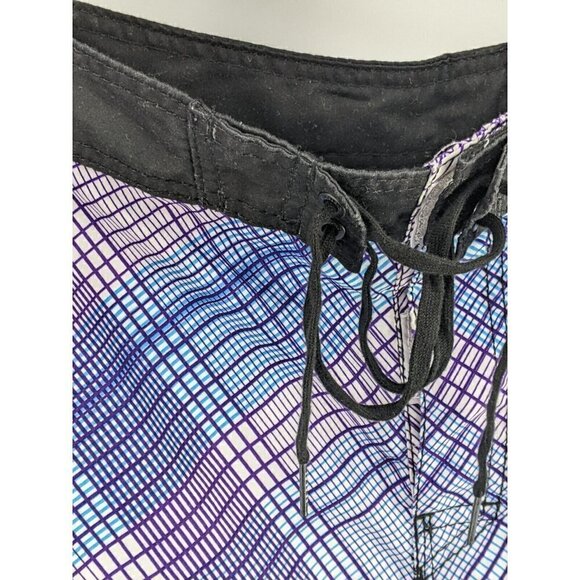 Billabong Swim Board Shorts Men's Sz 34 Cargo Pocket Polyester Purple Blue Black - Picture 7 of 9
